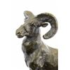 Image 5 : Two Rams On A Cliff Bronze Sculpture on Marble Base Statue