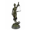 Image 10 : 14” tall Heavy Solid Bronze Lady Blind Justice bronze Statue on marble base sculpture