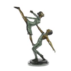 17 LBS Ballerina Piece Bronze sculpture on marble base (25"X26")