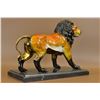 Image 4 : 17 Lbs Great Detail Male Lion Bronze Sculpture Statue on marble base (11"X14")