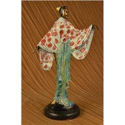 12 LBS Hot Cast Fashion Model Bronze Sculpture (19"X11")