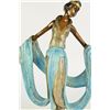 Image 2 : 14 LBS Multi Color Patina Hot Cast Ribbon Dancer Bronze Sculpture (19"X13")