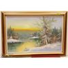 Image 1 : FRAMED OIL ON CANVAS LANDSCAPE PAINTING SIGNED BY