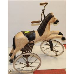 VINTAGE STYLE TOY HORSE WITH WHEELS