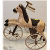 Image 3 : VINTAGE STYLE TOY HORSE WITH WHEELS