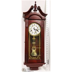 CHERRY WOOD COLOR WALL MOUNT PENDULUM CLOCK
