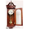 Image 2 : CHERRY WOOD COLOR WALL MOUNT PENDULUM CLOCK