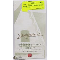 RCM 10 CENT STERLING SILVER COIN. 100TH