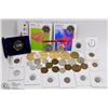 Image 1 : BROWN BOX W/ ASSORTED COLLECTORS COINS