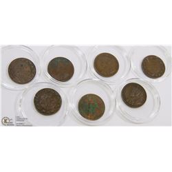 LOT OF 7 CANADIAN EARLY 1900 KING GEORGE