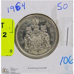 CANADIAN 1964 SILVER HALF DOLLAR
