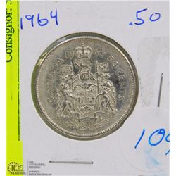 CANADIAN 1964 SILVER HALF DOLLAR