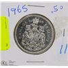 Image 1 : CANADIAN 1965 SILVER HALF DOLLAR