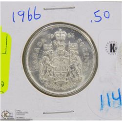 CANADIAN 1966 SILVER HALF DOLLAR