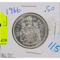 CANADIAN 1966 SILVER HALF DOLLAR
