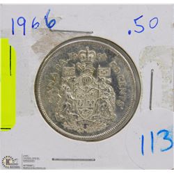 CANADIAN 1966 SILVER HALF DOLLAR