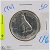 Image 1 : CANADIAN 1967 SILVER HALF DOLLAR