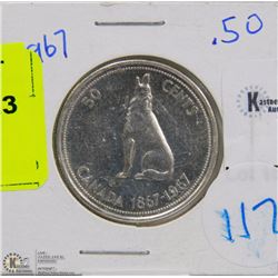 CANADIAN 1967 SILVER HALF DOLLAR