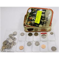 TIN OF BUFFALO NICKELS AND MORE
