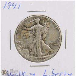 USA 1941 WALKING LIBERTY SILVER HALF DOLLAR