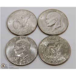 LOT OF 4 USA 1972 DOLLARS