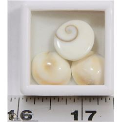 NATURAL SHIVA'S EYE TOTAL 31CT 3 PCS