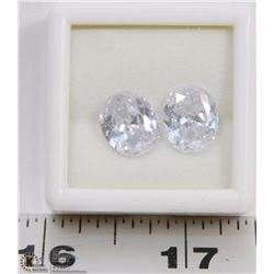 BRIGHT WHITE ZIRCONIA TOTAL 16.5CT 2PCS