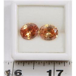 GOLDEN ORANGE ZIRCONIA TOTAL 15.5CT 2PCS