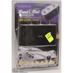 NEW IN CAR USB & TRIPLE SOCKETS WITH SWITCH