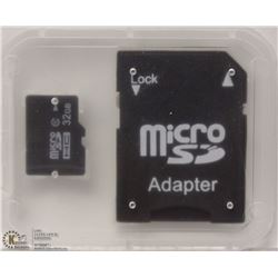 NEW 32GB MICRO SD CARD WITH ADAPTOR