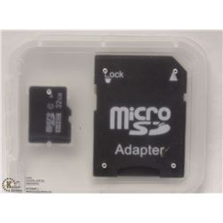 NEW 32GB MICRO SD CARD WITH ADAPTOR