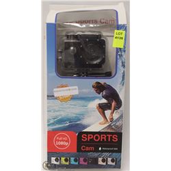 NEW 1080P SPORTS ACTION CAMERA WITH MOUNTS