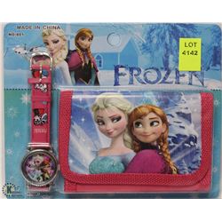 NEW KIDS FROZEN WALLET AND WATCH SET