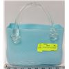 Image 1 : MURANO STYLE ART GLASS PURSE - BLUE