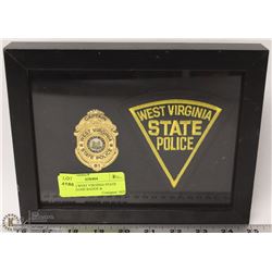 FRAMED WEST VIRGINIA STATE POLICE GODE BADGE &