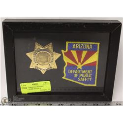FRAMED ARIZONA HIGHWAY PATROL GODE BADGE &
