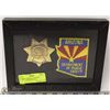 Image 1 : FRAMED ARIZONA HIGHWAY PATROL GODE BADGE &