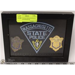 FRAMED MASSACHUSETTS STATE POLICE GODE BADGE &