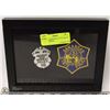 Image 1 : FRAMED ARKANSAS STATE POLICE GODE BADGE &