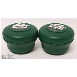 LOT OF TWO PRORASO SHAVING SOAP IN A BOWL