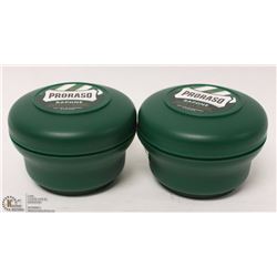 LOT OF TWO PRORASO SHAVING SOAP IN A BOWL