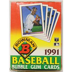 1991 BOWMAN BASEBALL BUBBLE GUM BOX - POSSIBLE