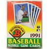 Image 1 : 1991 BOWMAN BASEBALL BUBBLE GUM BOX - POSSIBLE