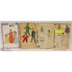 67) LOT OF 4 VINTAGE PATTERNS