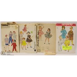 73) LOT OF 4 VINTAGE PATTERNS