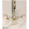 Image 1 : SILVER AND GOLD TONE DECANTER SET INCLUDES