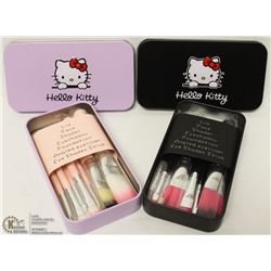 LOT OF TWO NEW HELLO KITTY MAKEUP BRUSH SETS
