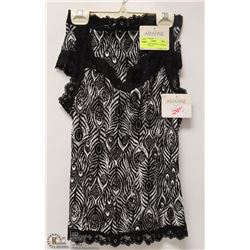 NEW ARIANNE BLK&WHT CAMISOLE & BOY SHORT SET