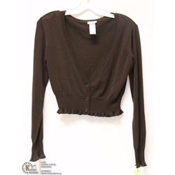 NEW BROWN ARIANNE HALF SWEATER SIZE SMALL