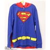 Image 1 : NEW ADULT SUPERMAN ZIPPERED HOODIE WITH CAPE